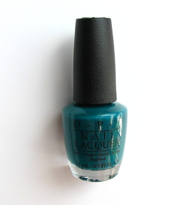 OPI Amazon...Amazoff from the new Brazil Collection. Green! Glorious green...and it is acctually a bit less blue in real life.